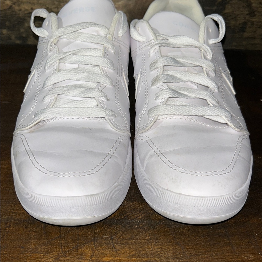 Converse White Leather Sneakers - Picture 7 of 11